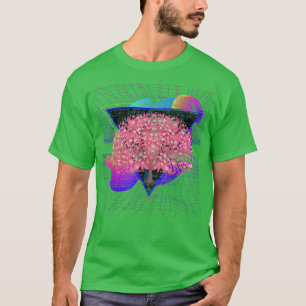 Camiseta Sinthwave Japan Sakura Tree Vaporwave Cherry Bloss