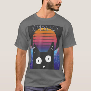 Camiseta Sinthwave Japón 80 Manga Harajuku Otaku gráfico A