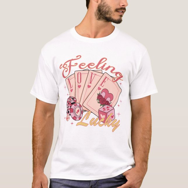 Camiseta Sintiendo amor afortunado (Anverso)