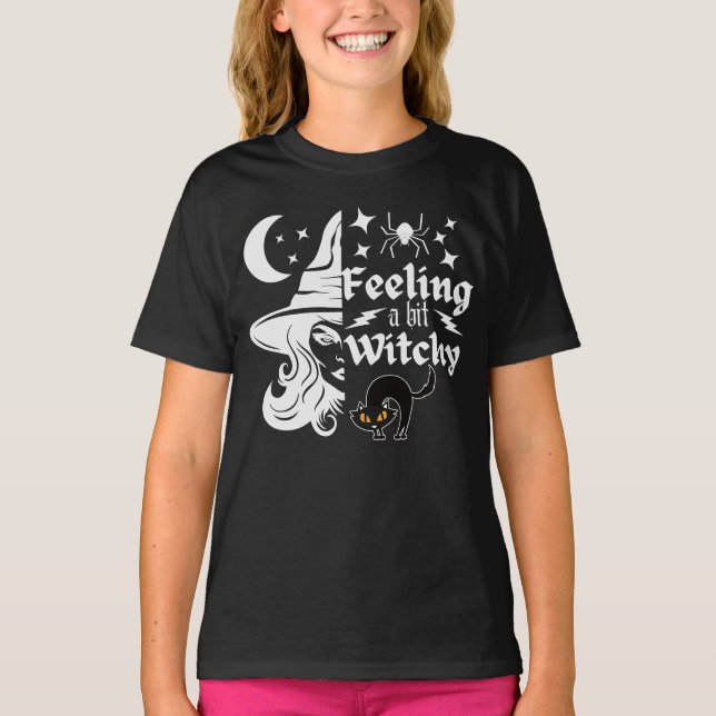 Camiseta Sintiendo bruja divertida bruja de Halloween (Anverso)