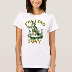 Camiseta Sintiendo el regalo de Foxy Flirty Cute de las muj