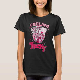 Camiseta Sintiéndose afortunado Valentine Pocket Xoxo Lucky
