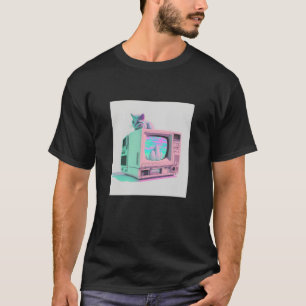 Camiseta Sintonización de ondas retroondas gélidas estética