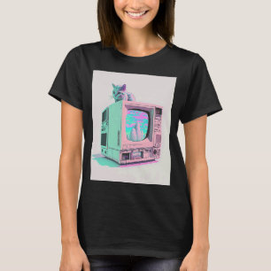 Camiseta Sintonización de ondas retroondas gélidas estética