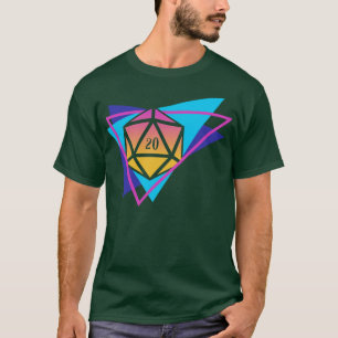 Camiseta Sintonización Poliédrica D20 Dice Tablop Retro RPG