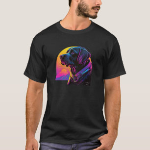 Camiseta Sintonizada Sintonizada Labrador Negro Estética