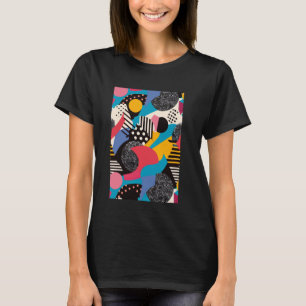 Camiseta Sintonizador de arte de patrón de estilo retro 80