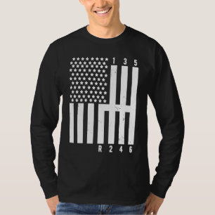 Camiseta Sintonizador de bandera estadounidense mecánico He