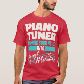 Camiseta Sintonizador de piano que convierte notas amargas 