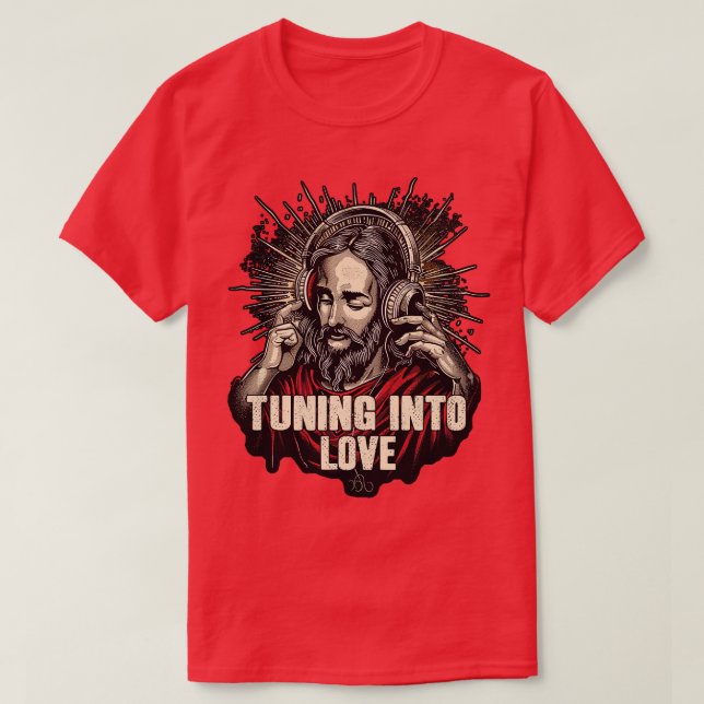 Camiseta Sintonizando en el amor a Jesús (Diseño del anverso)