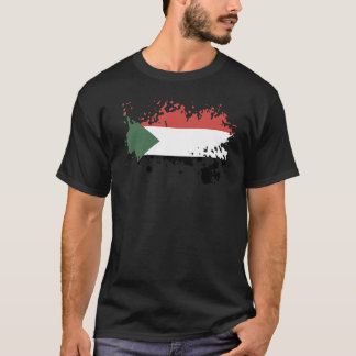 Camiseta Sínvenir de la bandera nacional del Sudán para hom