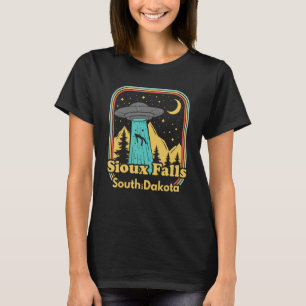 Camiseta Sioux cae Dakota del Sur Ufo Alien 80 estado retro