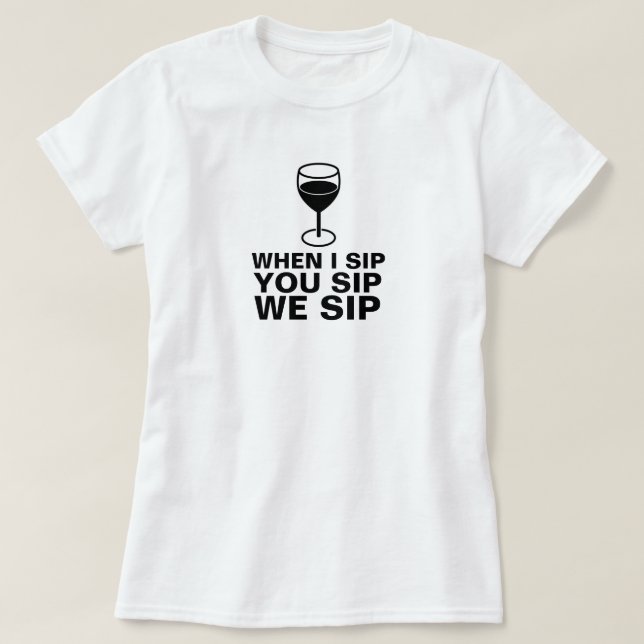 CAMISETA SIP DE VINO (Diseño del anverso)