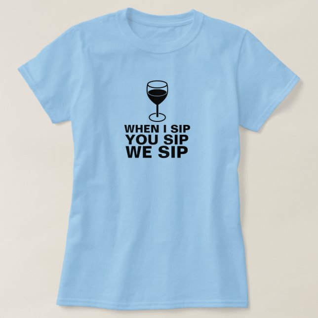 CAMISETA SIP DE VINO (Diseño del anverso)