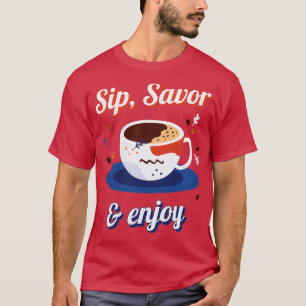 Camiseta Sip Savor Disfruta De Un Gran Cafetero