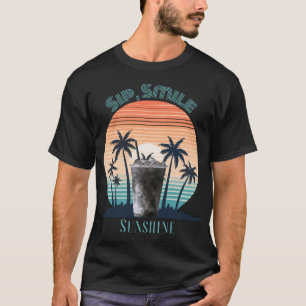 Camiseta Sip, Smile, Sunshine – Gráfica de Vibraci
