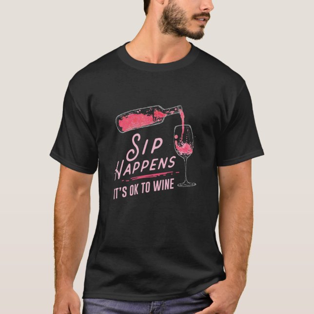 Camiseta Sip sucede que está bien el vino (Anverso)