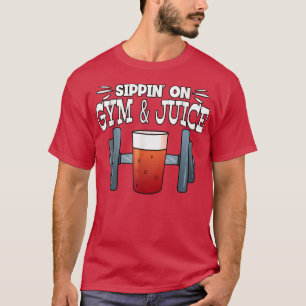 Camiseta Sippin' En El Gimnasio Gimnasio De Halterofilia De
