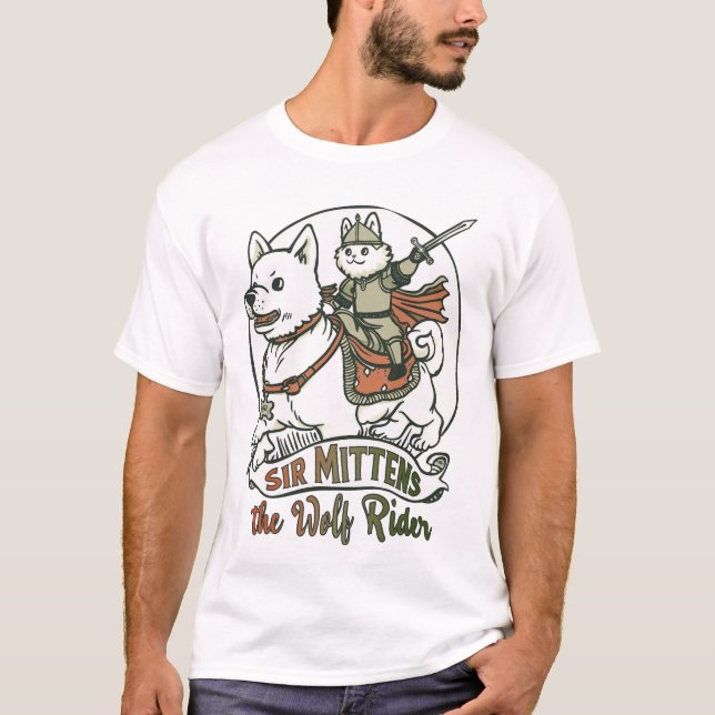 Camiseta Sir Mittens el jinete lobo (Anverso)