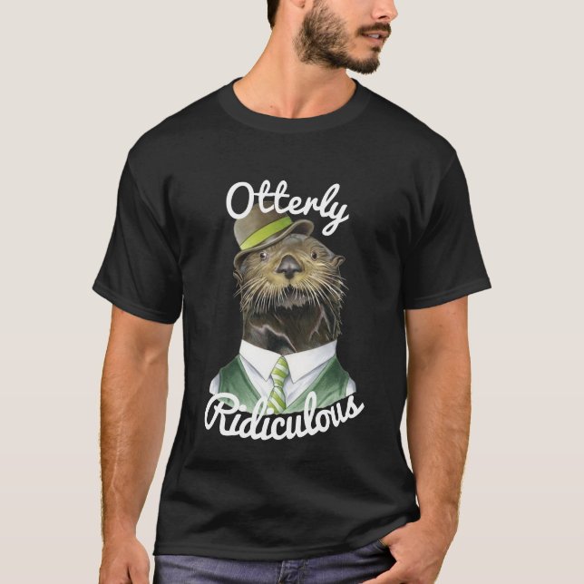 Camiseta Sir ridículo Otter Design de Otterly (Anverso)