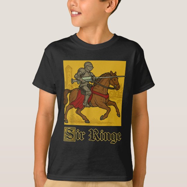 Camiseta Sir Ringe Knight Vintage Pun  (Anverso)