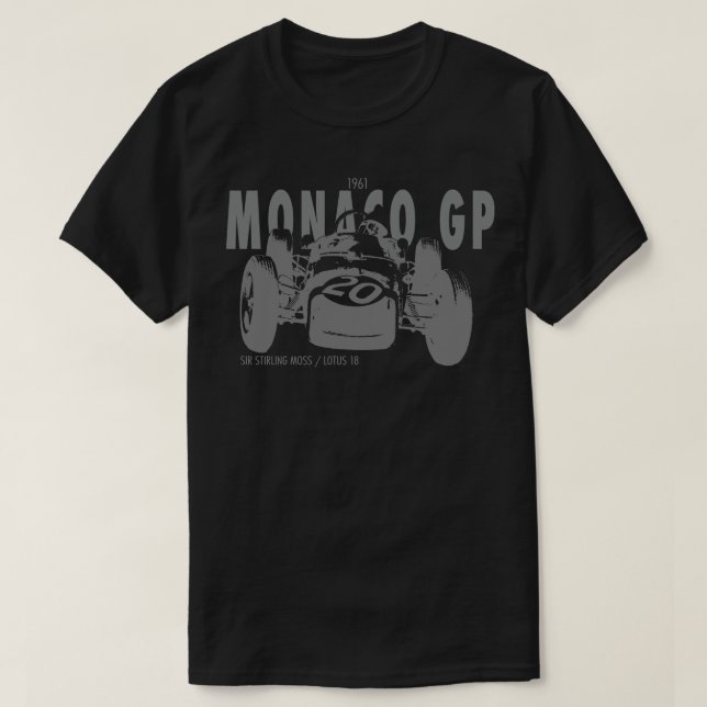 Camiseta Sir Stirling Moss, Gran Premio de Mónaco de 1961 (Diseño del anverso)
