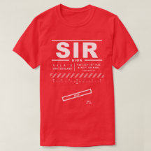 SIR T-Shirt del aeropuerto de Sion