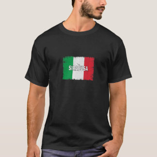 Camiseta Siracusa Italia Ciudad con bandera italiana