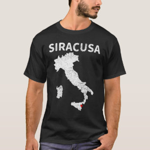 Camiseta Siracusa Sicilia Sicilia Italia Mapa Oído de amor