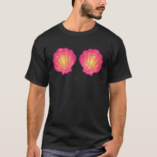 Camiseta Siren Bra de Concha de Mar Costume Concha de Mar