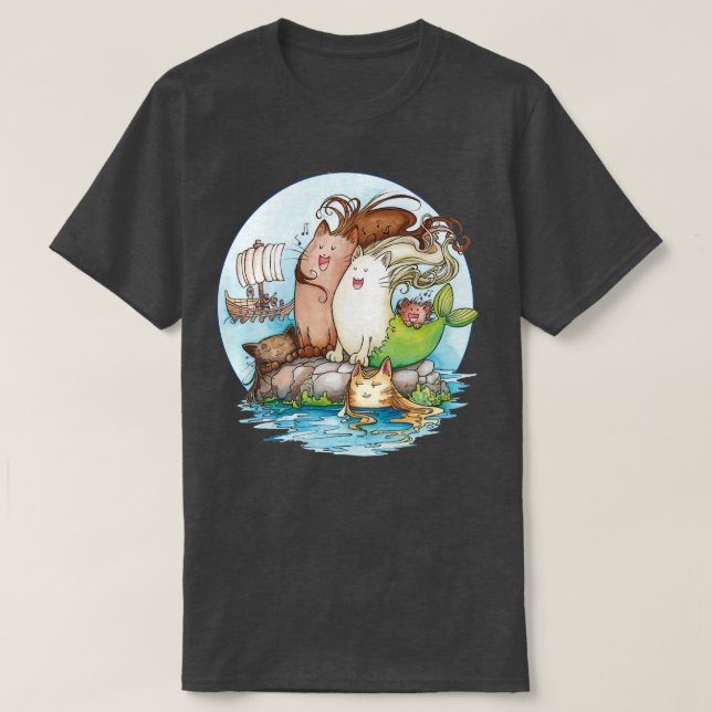 Camiseta Siren Cats (Diseño del anverso)