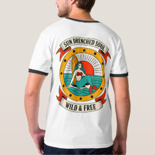 Camiseta Sirena Alma Bañada por el Sol Arte Oceánico Salv