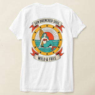 Camiseta Sirena Alma Bañada por el Sol Arte Oceánico Salv