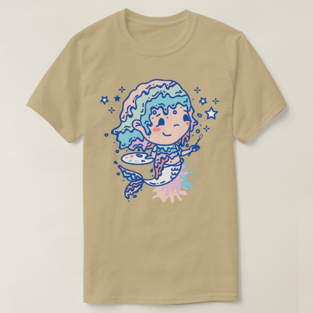 Camiseta Sirena artística (Diseño del anverso)
