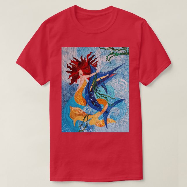 Camiseta Sirena atrapando un marlin (Diseño del anverso)
