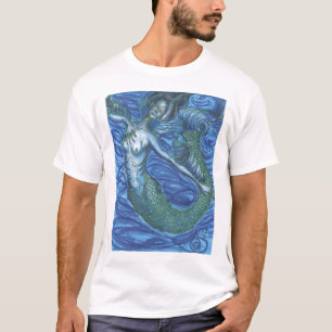 Camiseta sirena azul