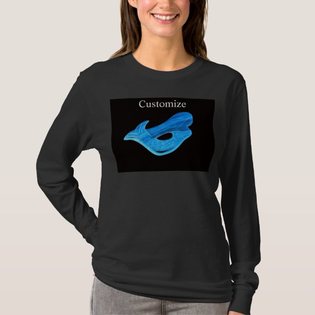 Camiseta sirena azul natante (Anverso)