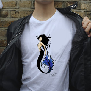 Camiseta Sirena azul tribal