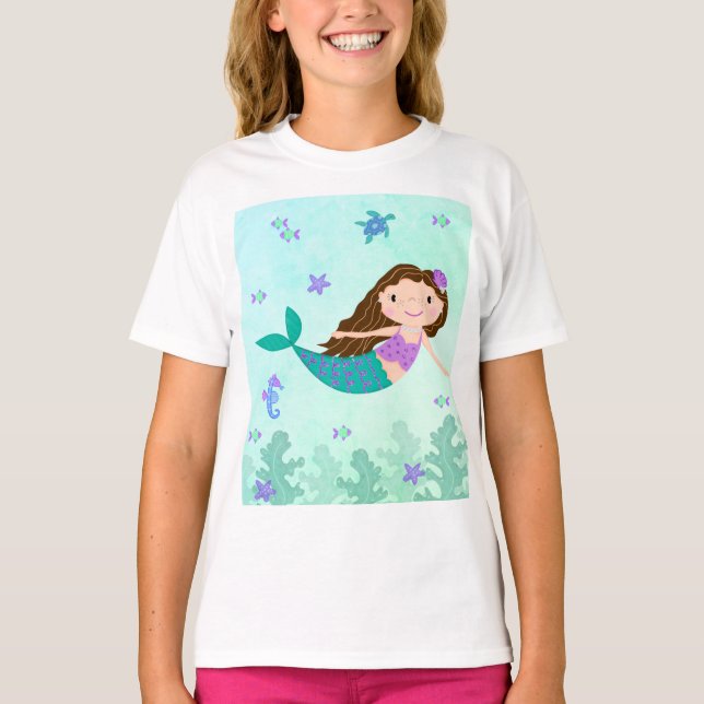 Camiseta Sirena Bajo El Mar (Anverso)