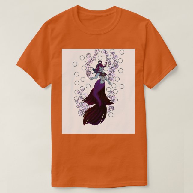 Camiseta Sirena beta oscura (Diseño del anverso)