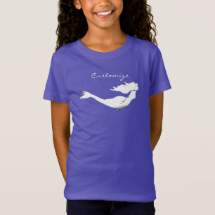 Camiseta Sirena Blanca Subacuática Bandando Thunder_Cove
