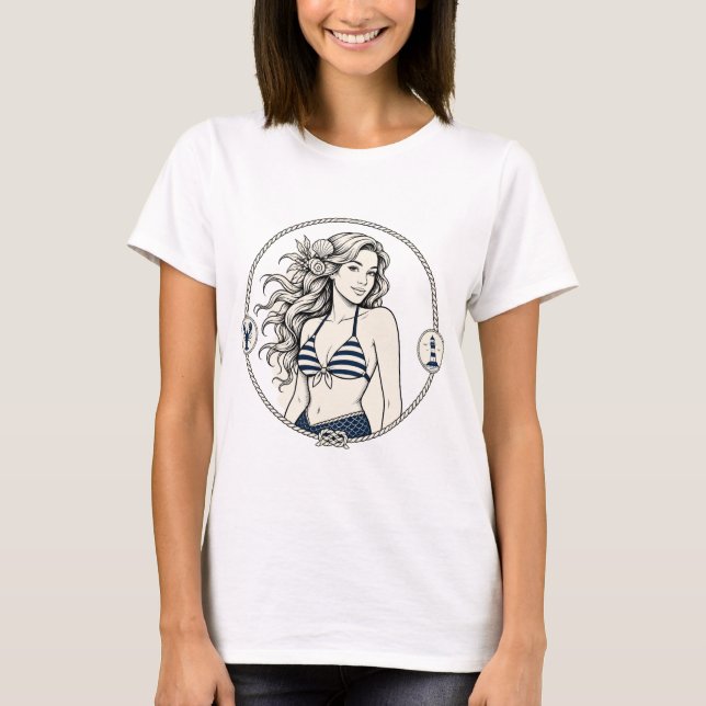 Camiseta Sirena con langostas (Anverso)