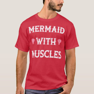 Camiseta Sirena con músculos Divertidos Camisas de entrenam