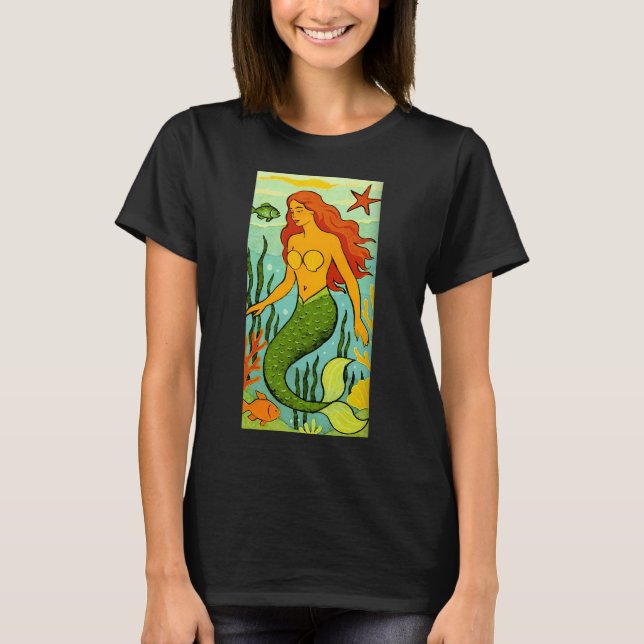 Camiseta Sirena con Peces (Anverso)