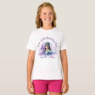 Camiseta Sirena Cumpleaños Uno Niña Verde Azul Purpura