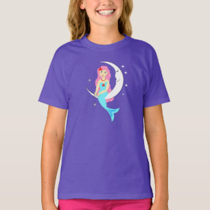 Camiseta Sirena De bonito En La Luna