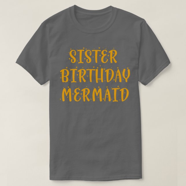 Camiseta sirena de cumpleaños hermana versión Noukon N03 (Diseño del anverso)