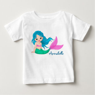 Camiseta/sirena de fosas de Jersey para bebés pers