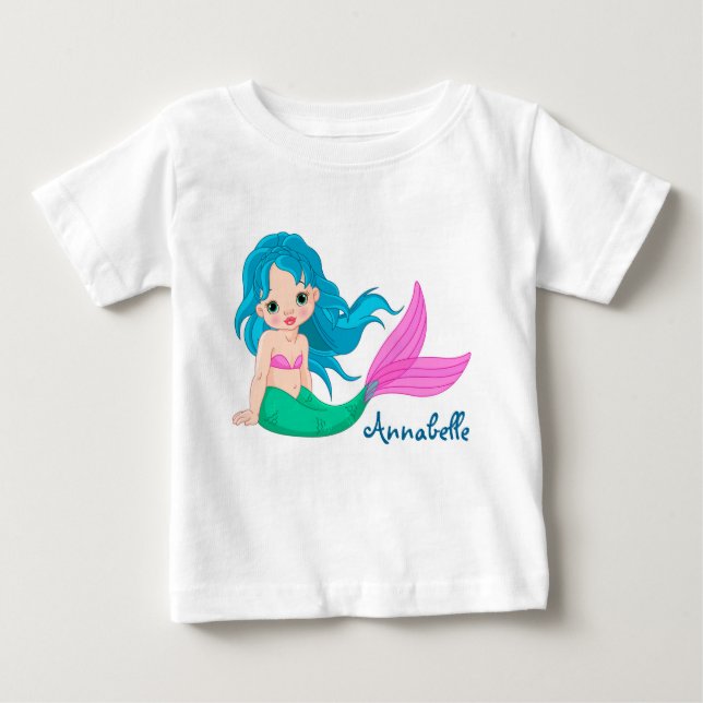 Camiseta/sirena de fosas de Jersey para bebés pers (Anverso)