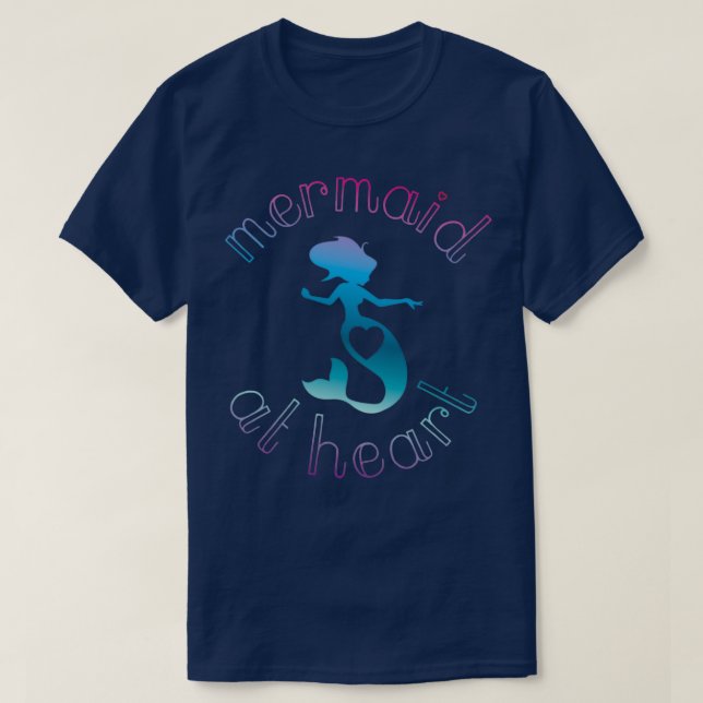 Camiseta Sirena de impresión en el mar de Ombre (Diseño del anverso)